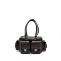 Chanel Vintage Cambo Reporter Bag Calfskin Dark Brown