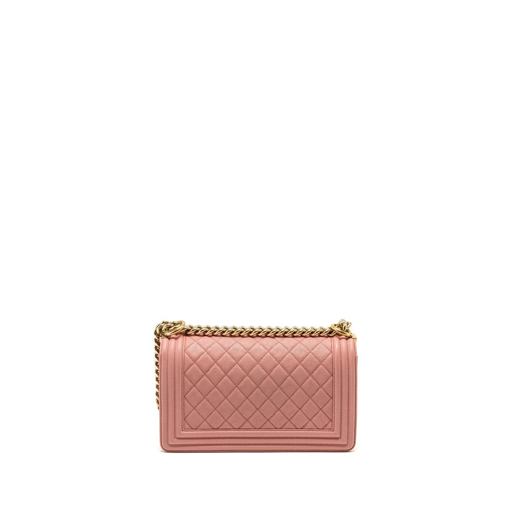 Chanel Medium Boy Bag Caviar Pink L