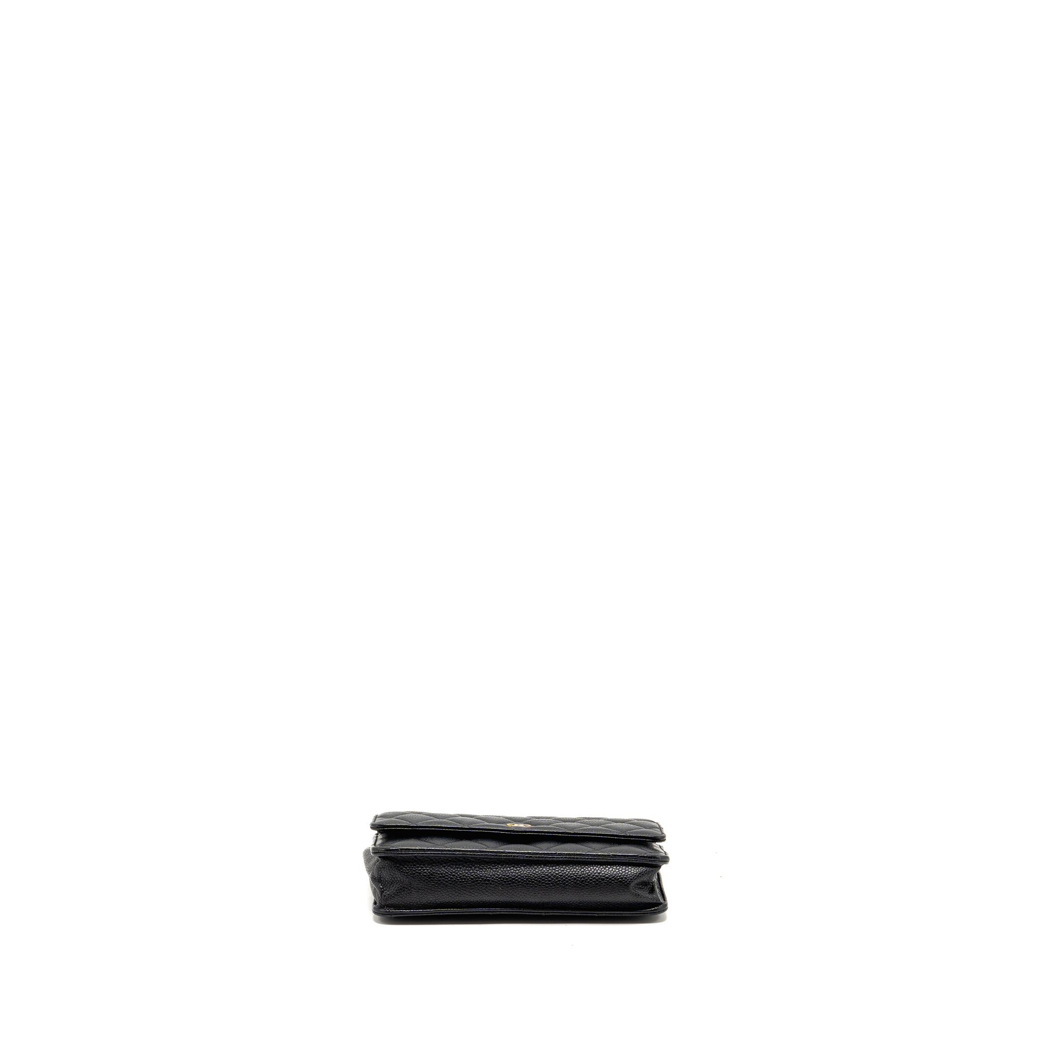 Chanel Classic wallet on chain caviar Black