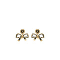 Chanel CC Logo  Bow Drop Earrings Large Model L