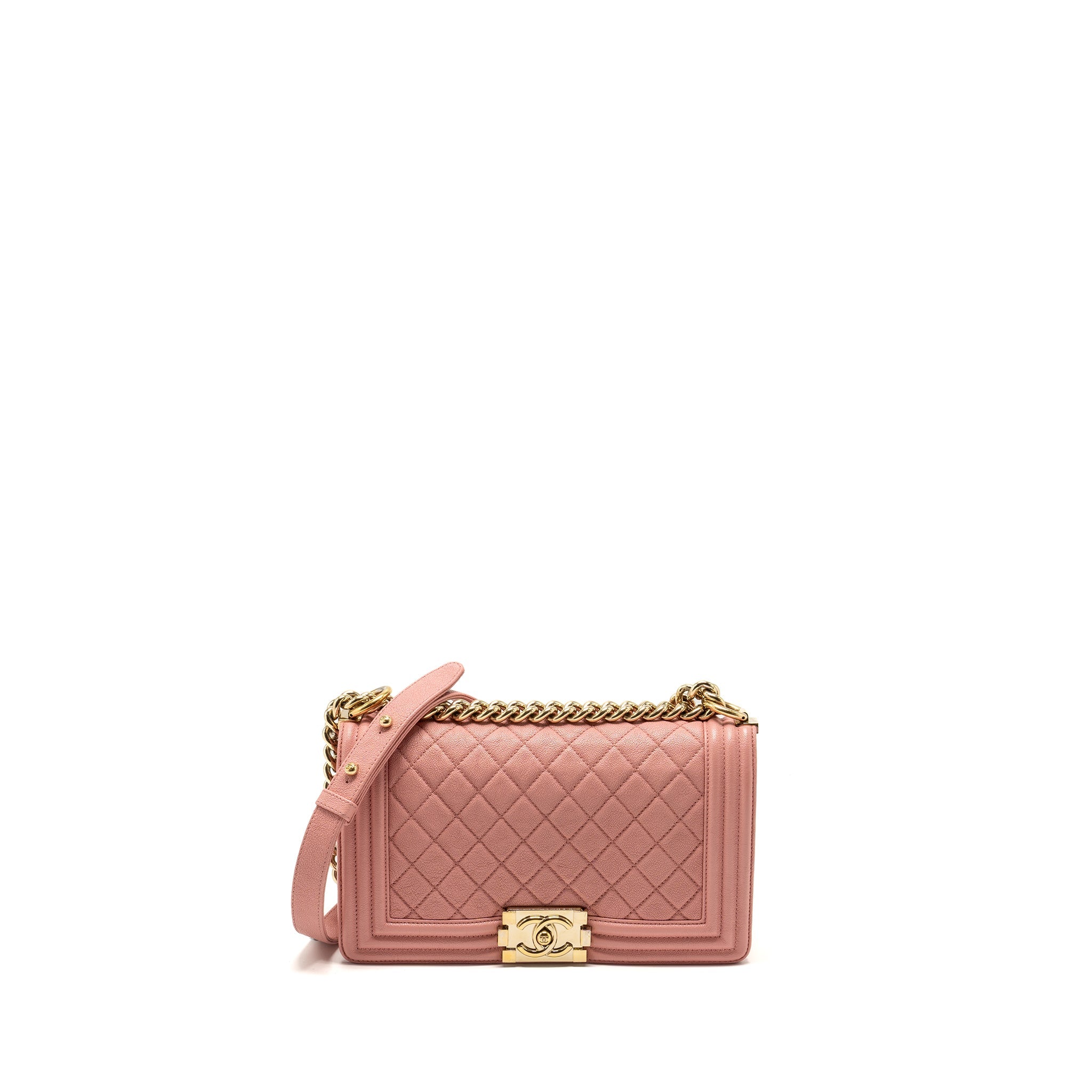 Chanel Medium Boy Bag Caviar Pink L