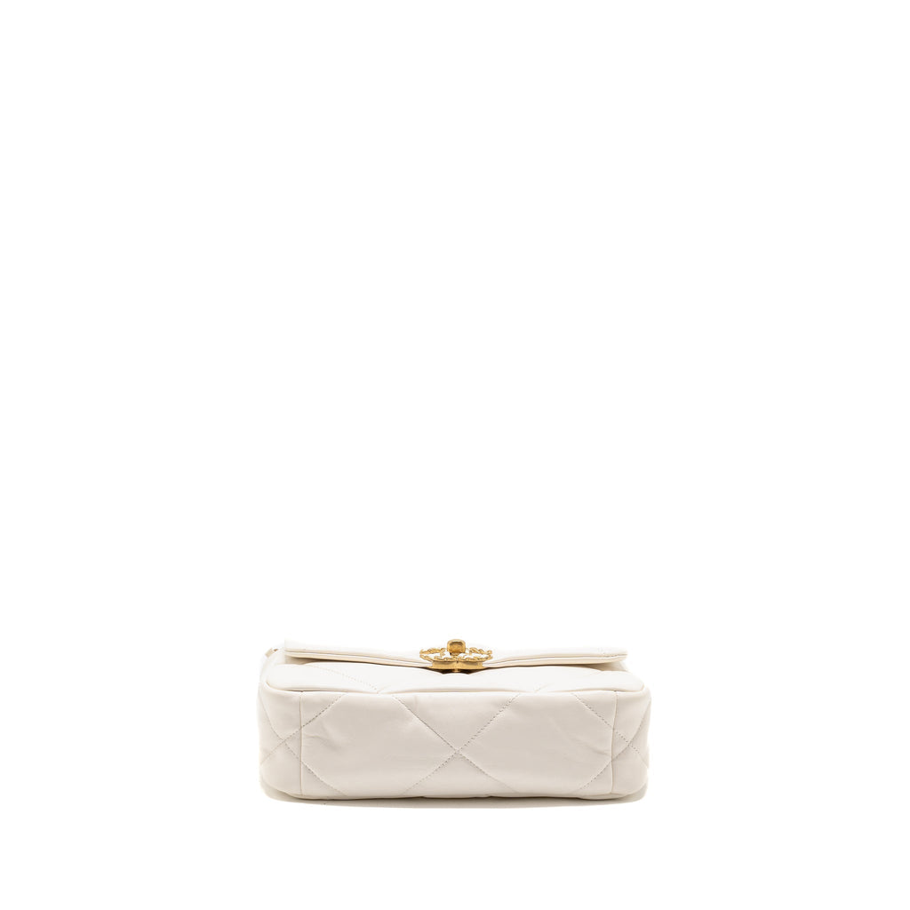 Chanel Small 19 Bag Lambskin White Multicolour Hardware (Microchip)