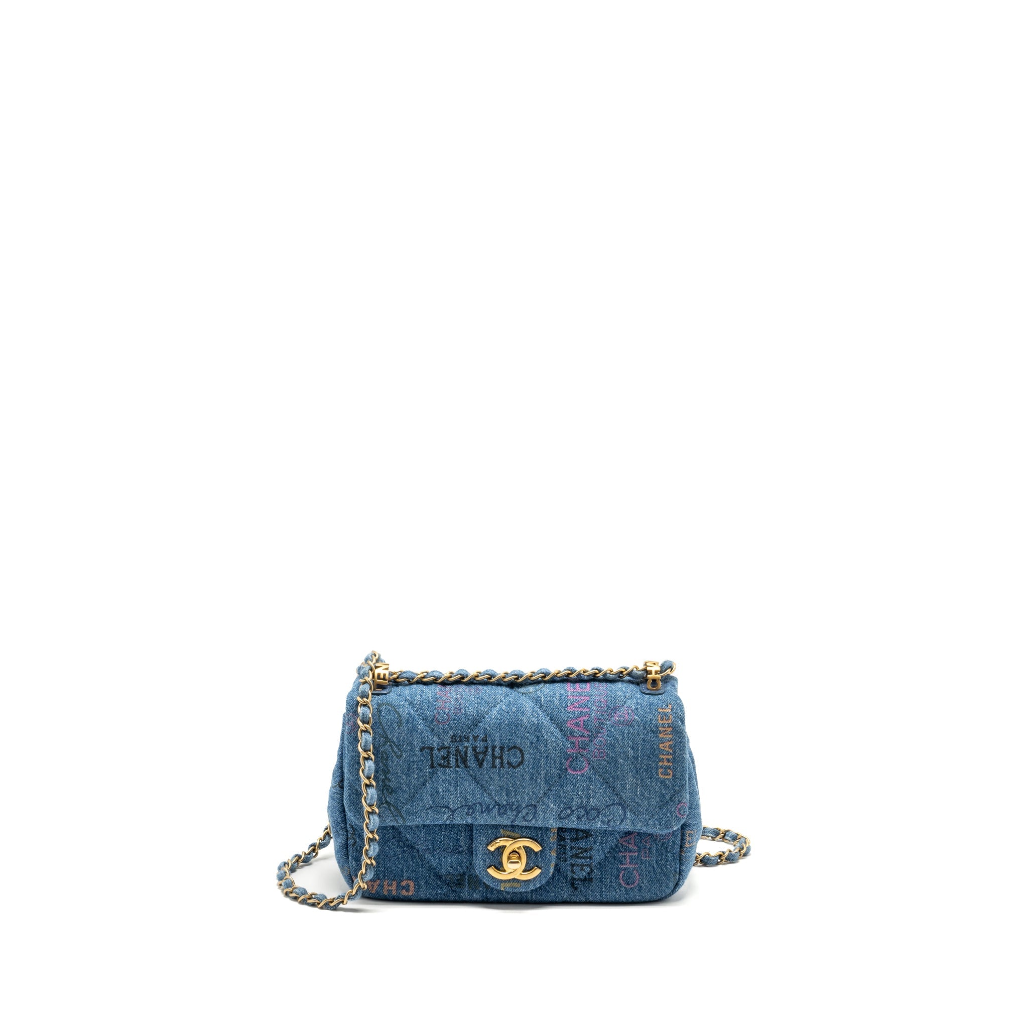 Chanel 22P Flap bag denim blue  (microchip)