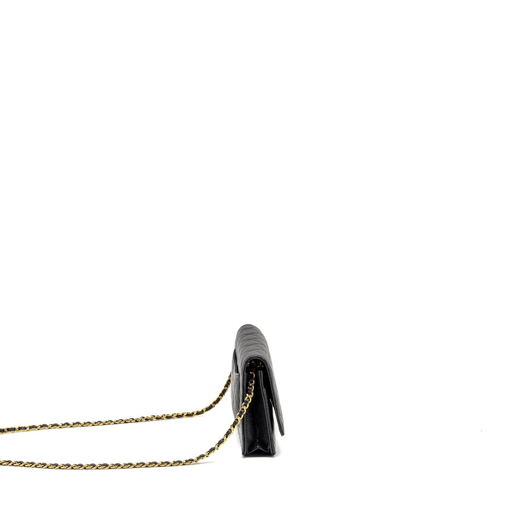 Chanel Classic Wallet on Chain Caviar Black