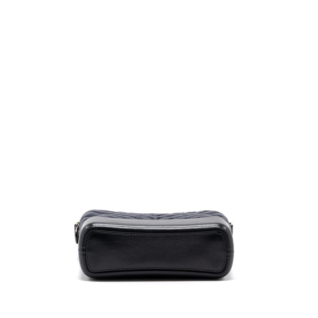 Chanel large Gabrielle hobo bag chevron calfskin multicolor dark blue/ dark grey / pink with multicoloured hardware