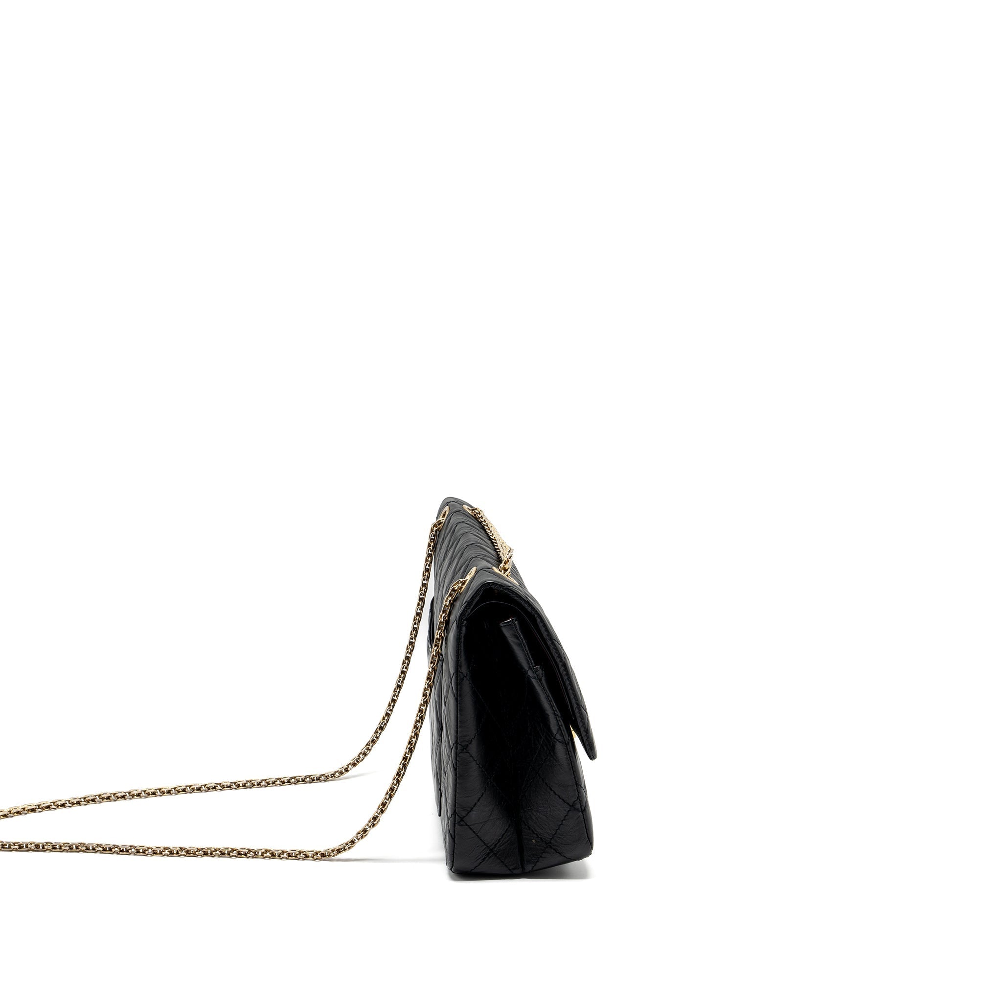 Chanel Large 2.55 Reissue Double Flap Bag Aged Calfskin Black