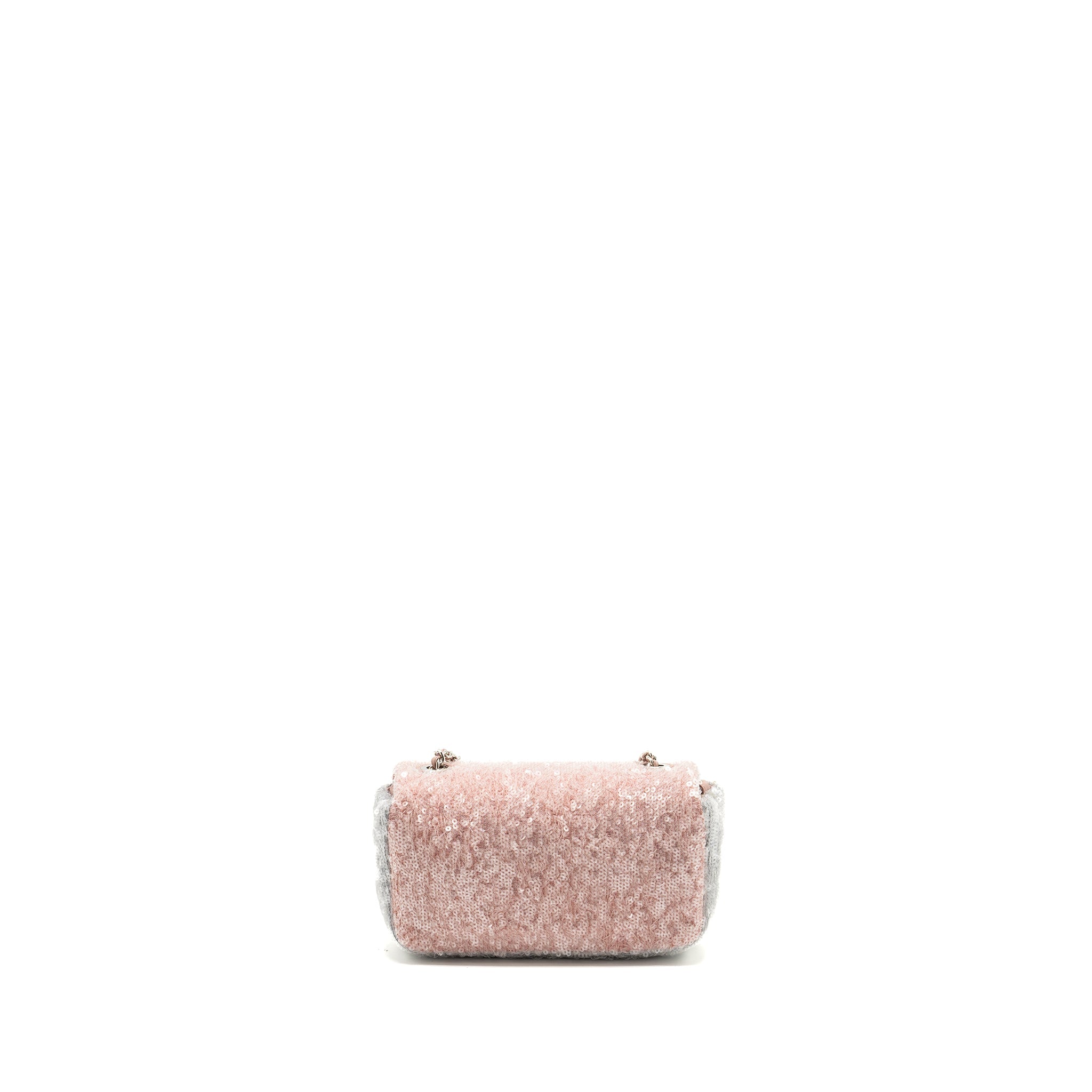 Chanel 18S Mini Waterfall Flap Bag Sequin Pink/Blue/Yellow