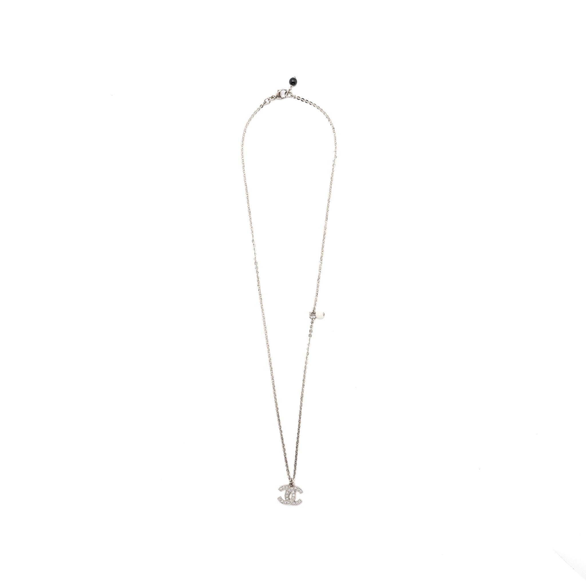 CHANEL CC LOGO NECKLACE CRYSTAL