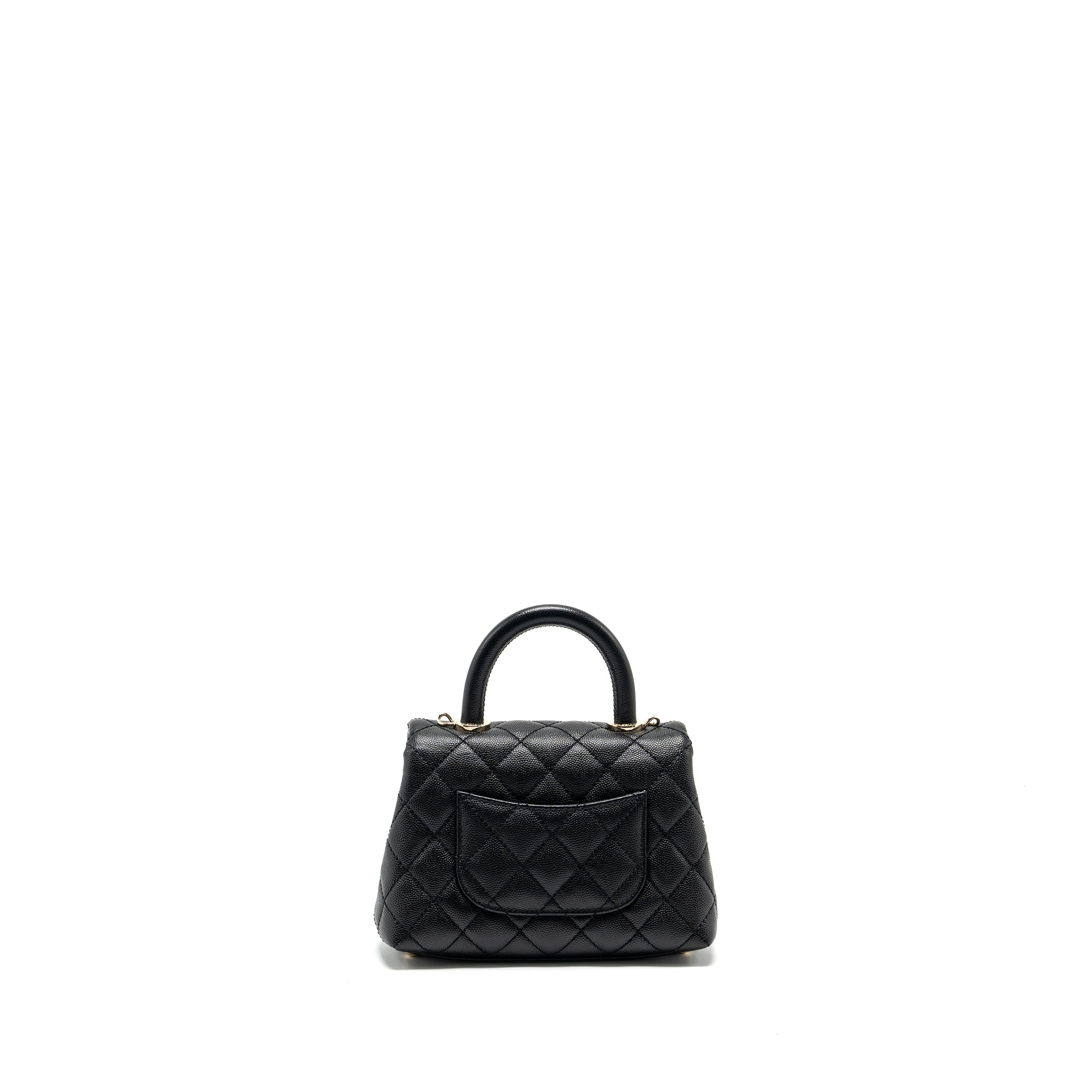 Chanel mini coco handle Caviar black L