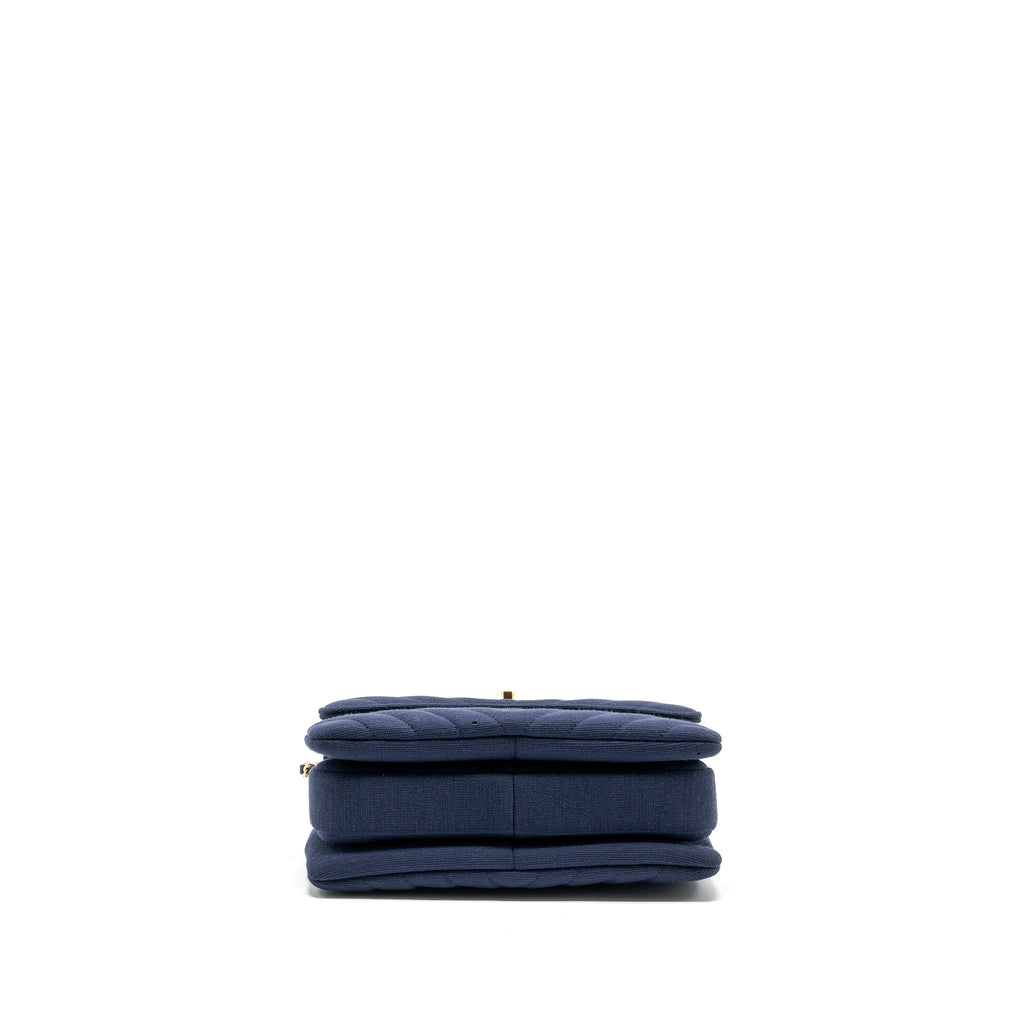 Chanel Small Chevron Trendy CC fabric navy