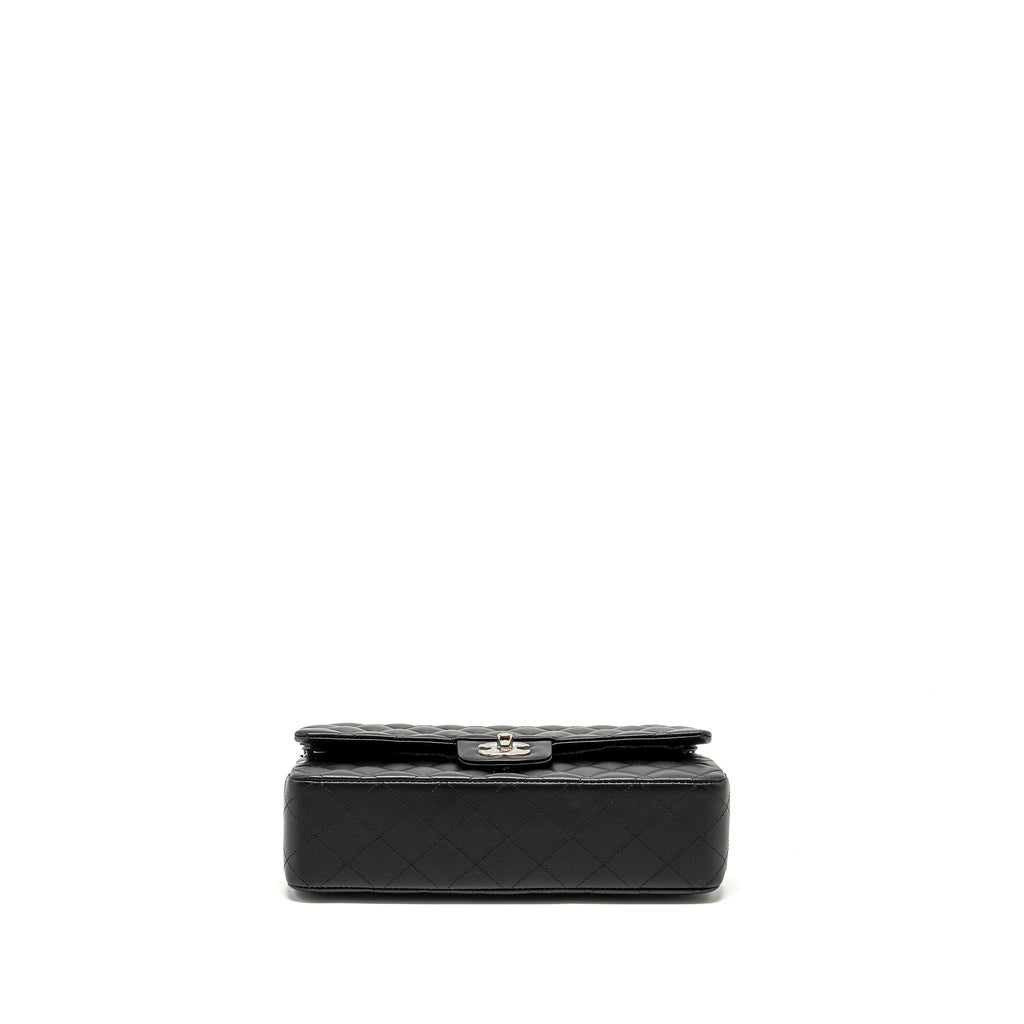 Chanel Medium Classic Double Flap Bag Lambskin Black  (Microchip)
