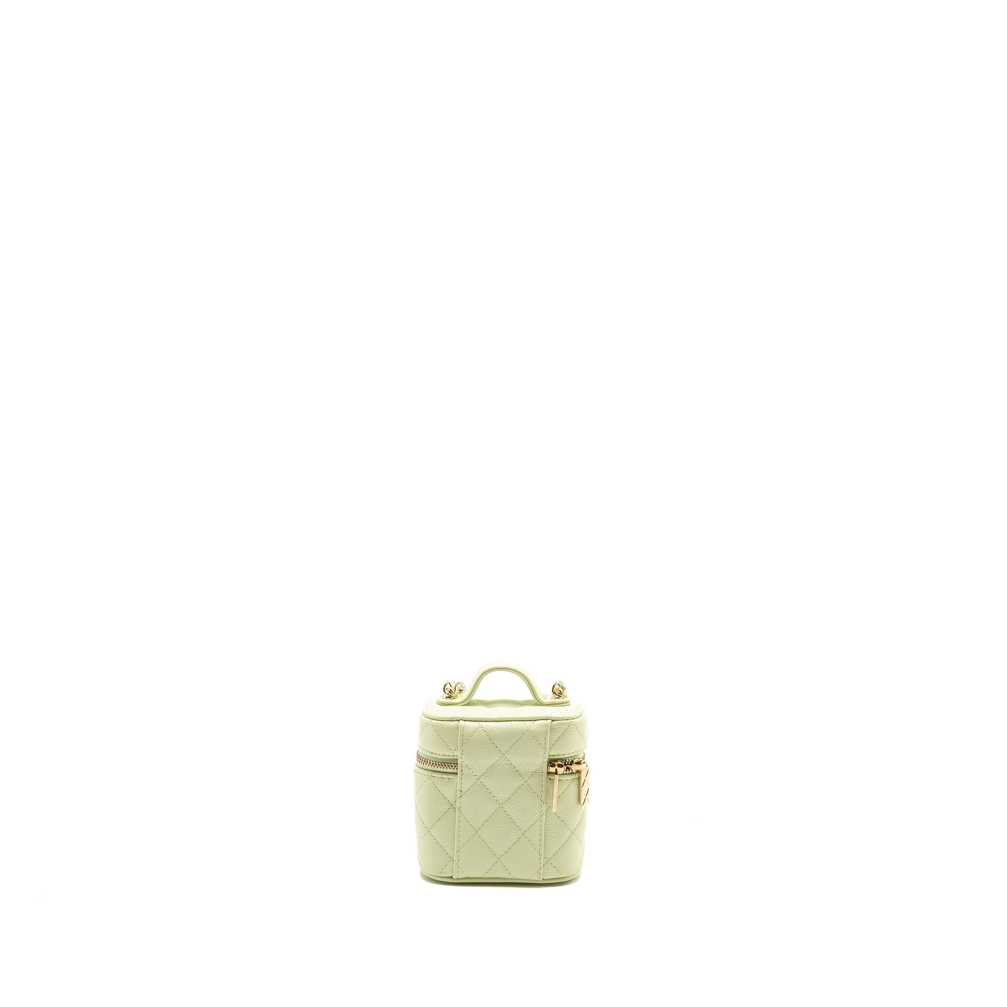 Chanel Mini Vertical Vanity with Chain Caviar Light Green L