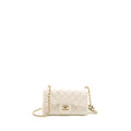 Chanel 23C Pearl Crush Mini Rectangular Flap Bag Lambskin White L (Microchip)