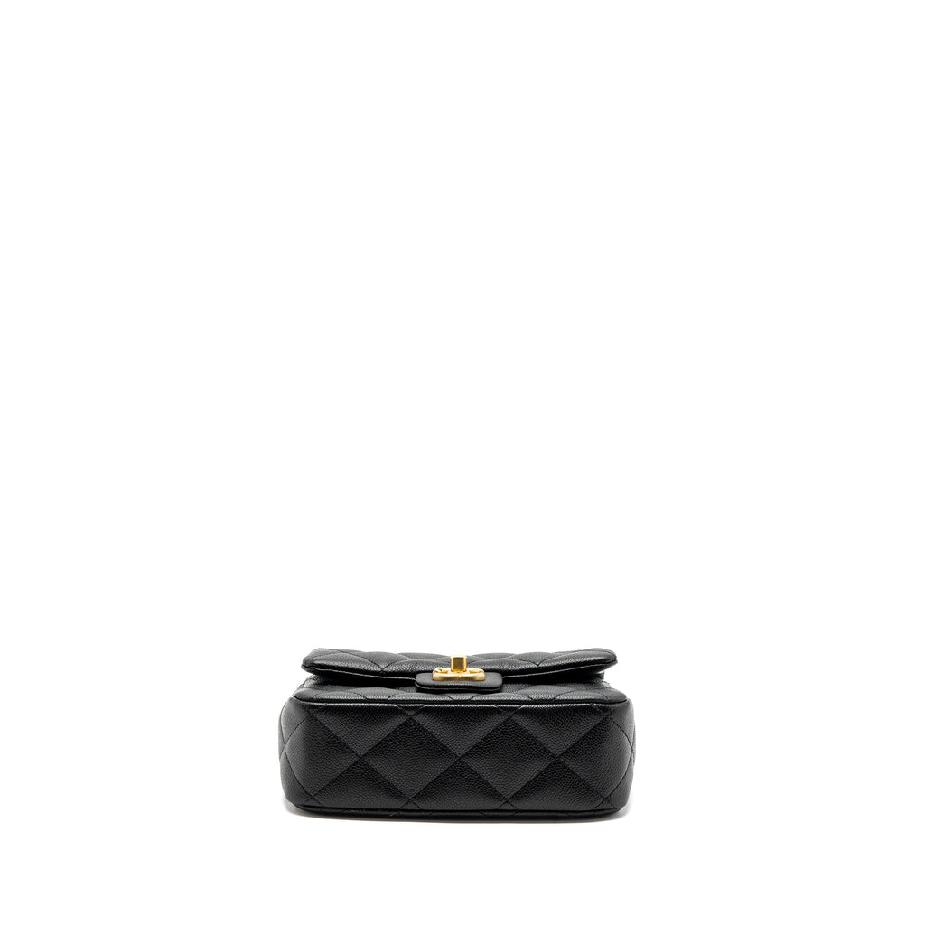 Chanel 23p Coco Love Flap Bag Caviar Black (microchip)