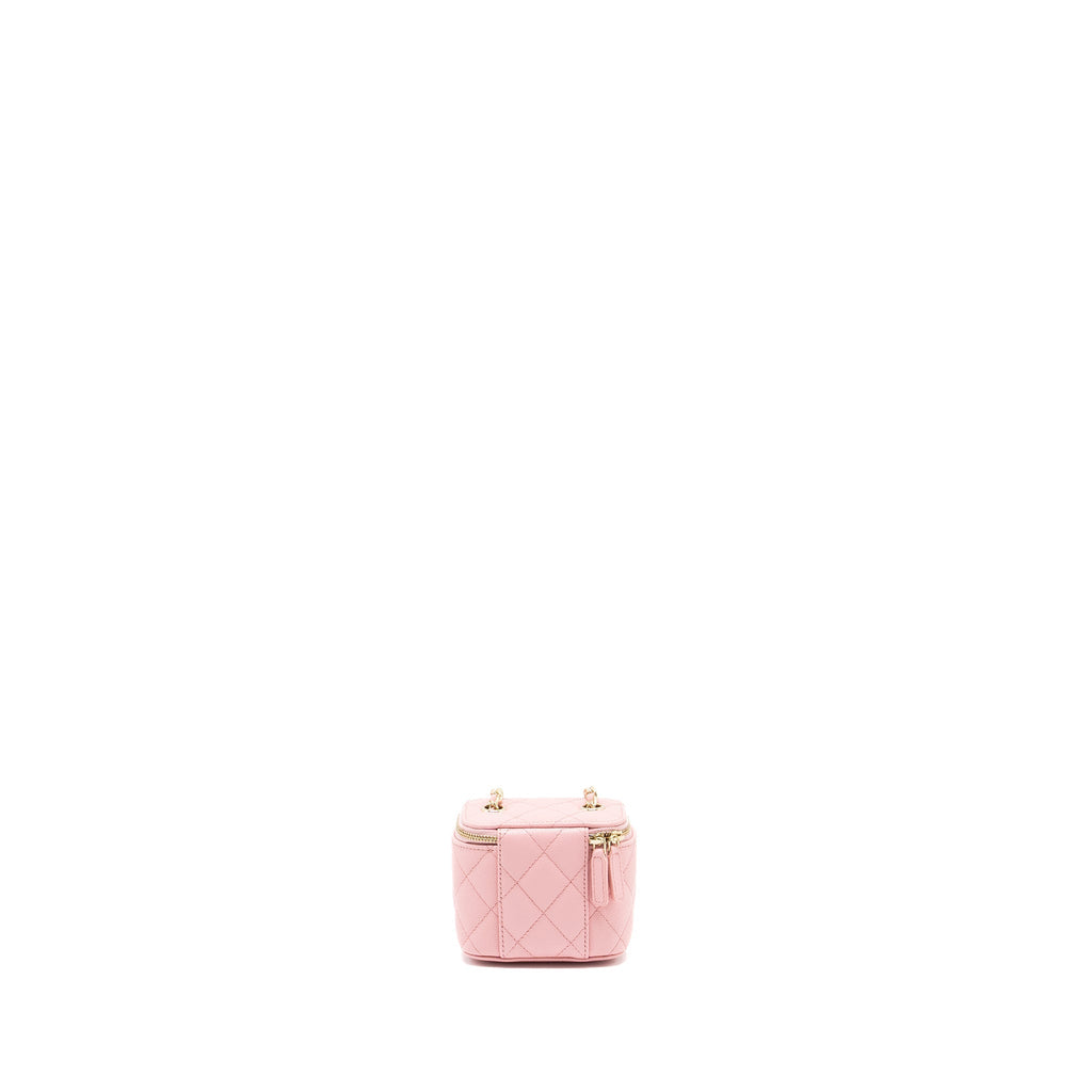 Chanel Mini Vanity Case Caviar Pink L