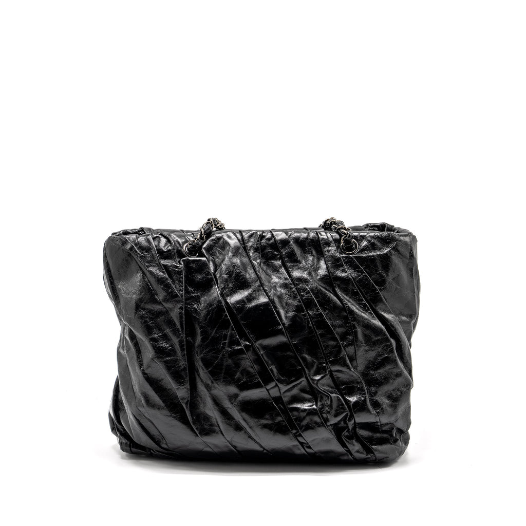 Chanel Twisted Tote Bag Calfskin Black