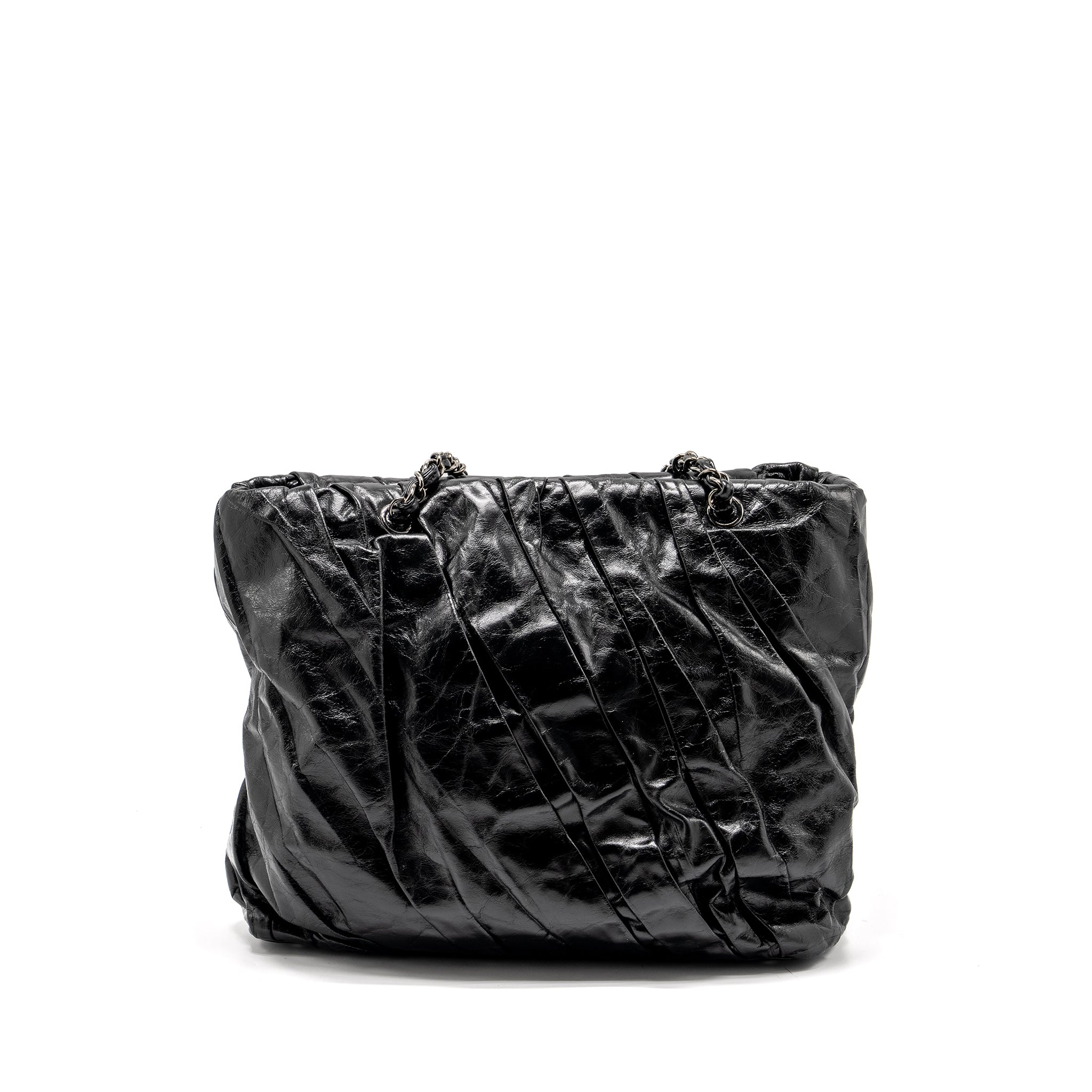 Chanel Twisted Tote Bag Calfskin Black