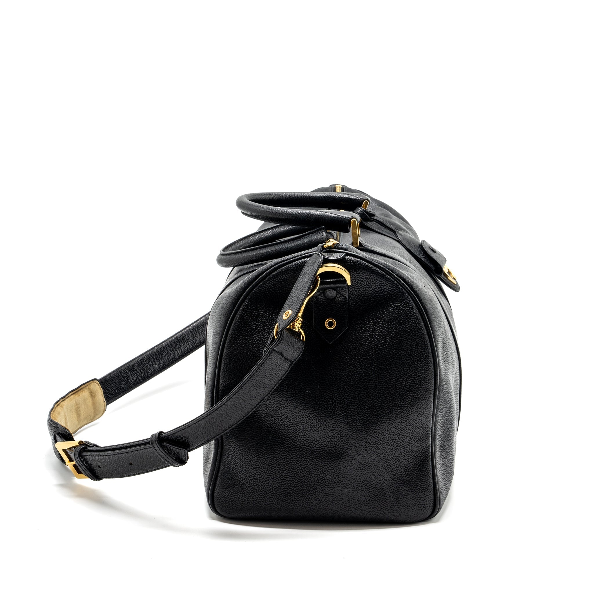 Chanel Vintage Travel Bag Caviar Black