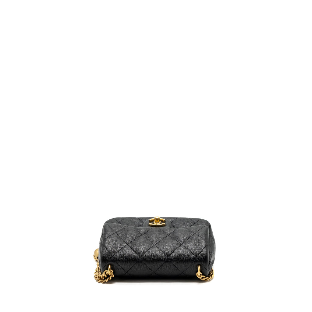 Chanel 23p Coco Love Flap Bag Caviar Black (microchip)
