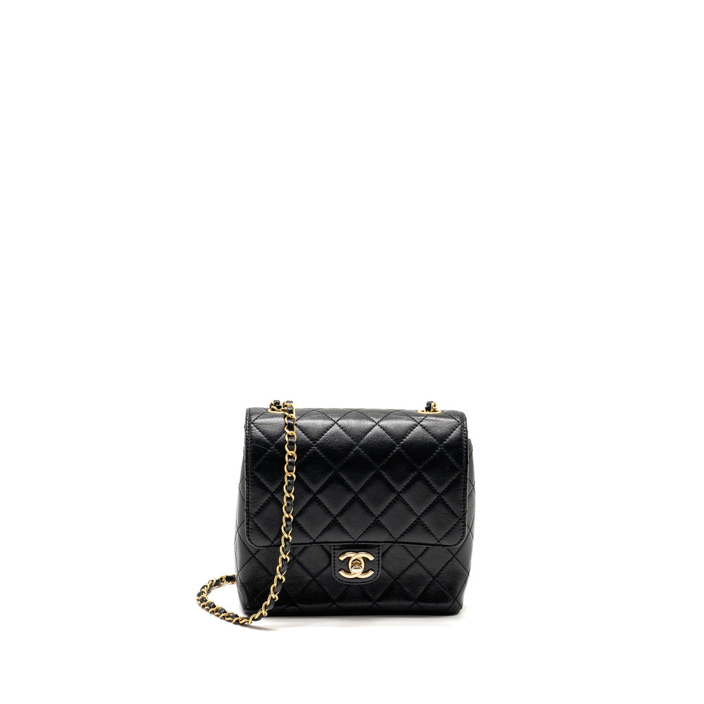 Chanel Retro Classic New Square Large Flap Bag Goatskin Black  (Microchip)