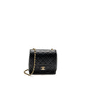 Chanel Retro Classic New Square Large Flap Bag Goatskin Black  (Microchip)