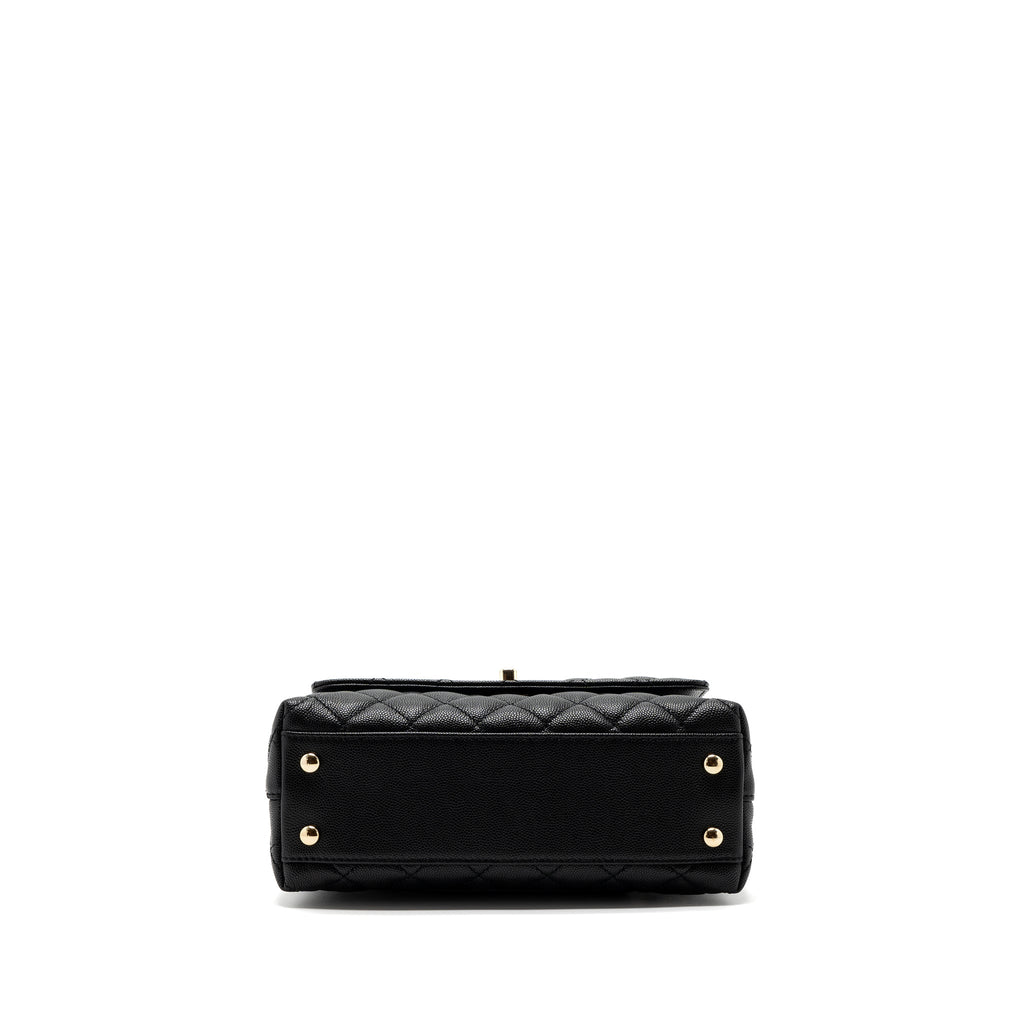 chanel small coco handle caviar black L (microchip)