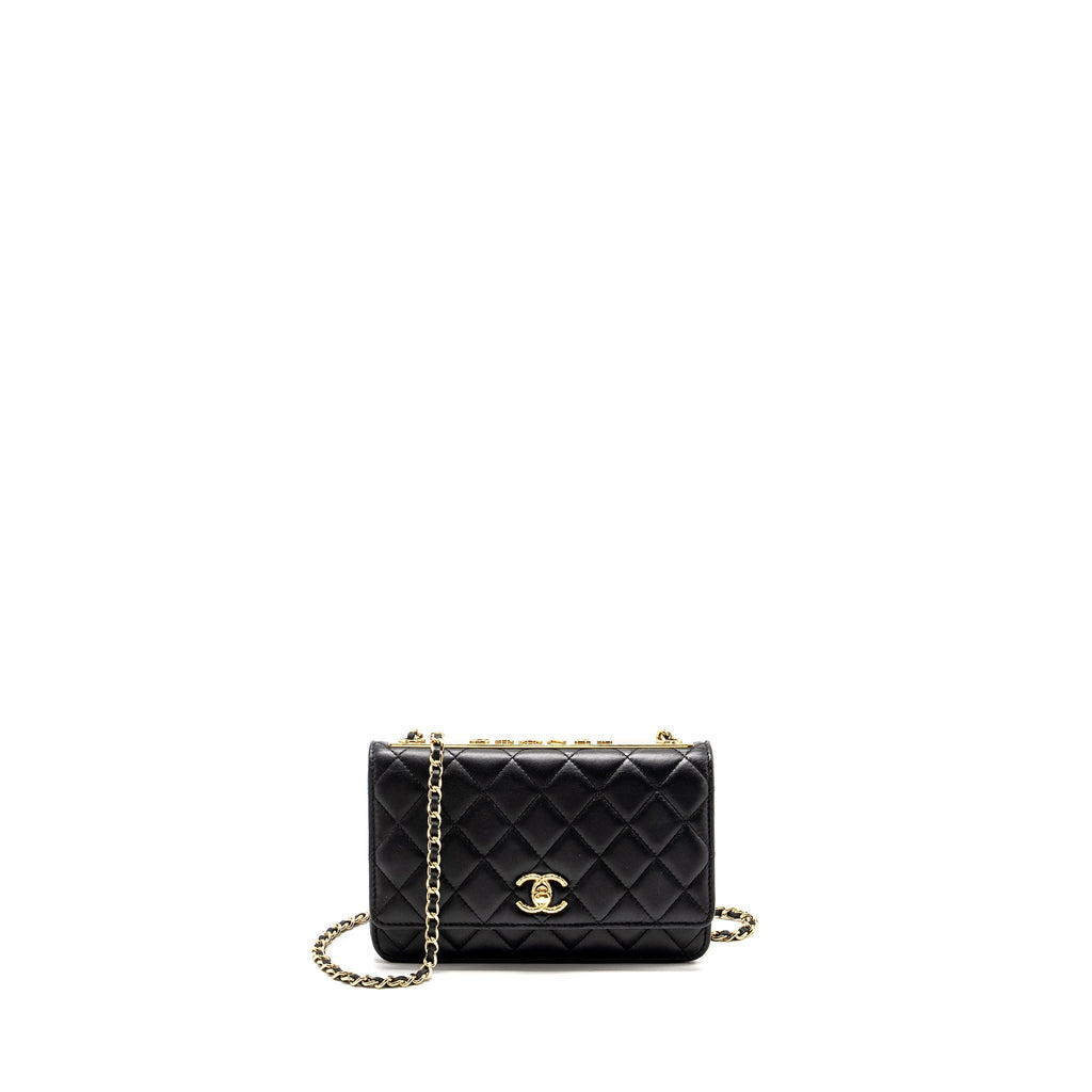 Chanel Trendy CC wallet on Chain lambskin black L (microchip)