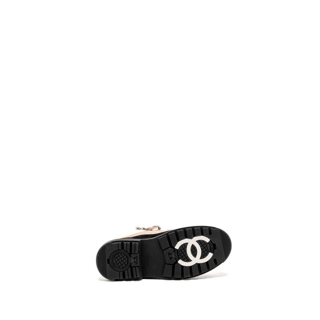 Chanel size 38 ankle bookts multicolor cream / pink / black