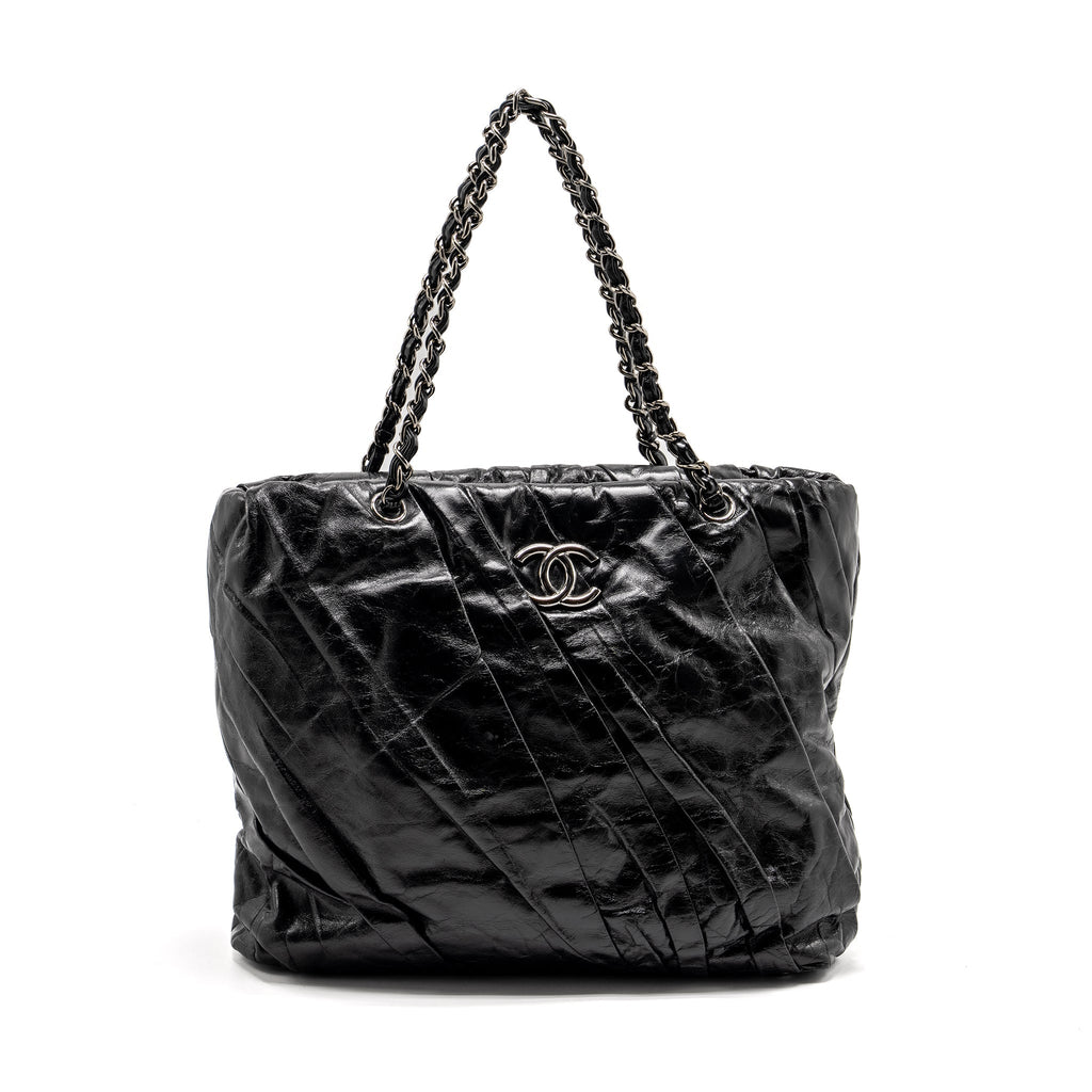 Chanel Twisted Tote Bag Calfskin Black
