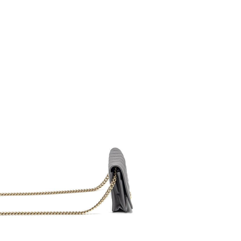 Chanel Boy Wallet on Chain caviar grey L