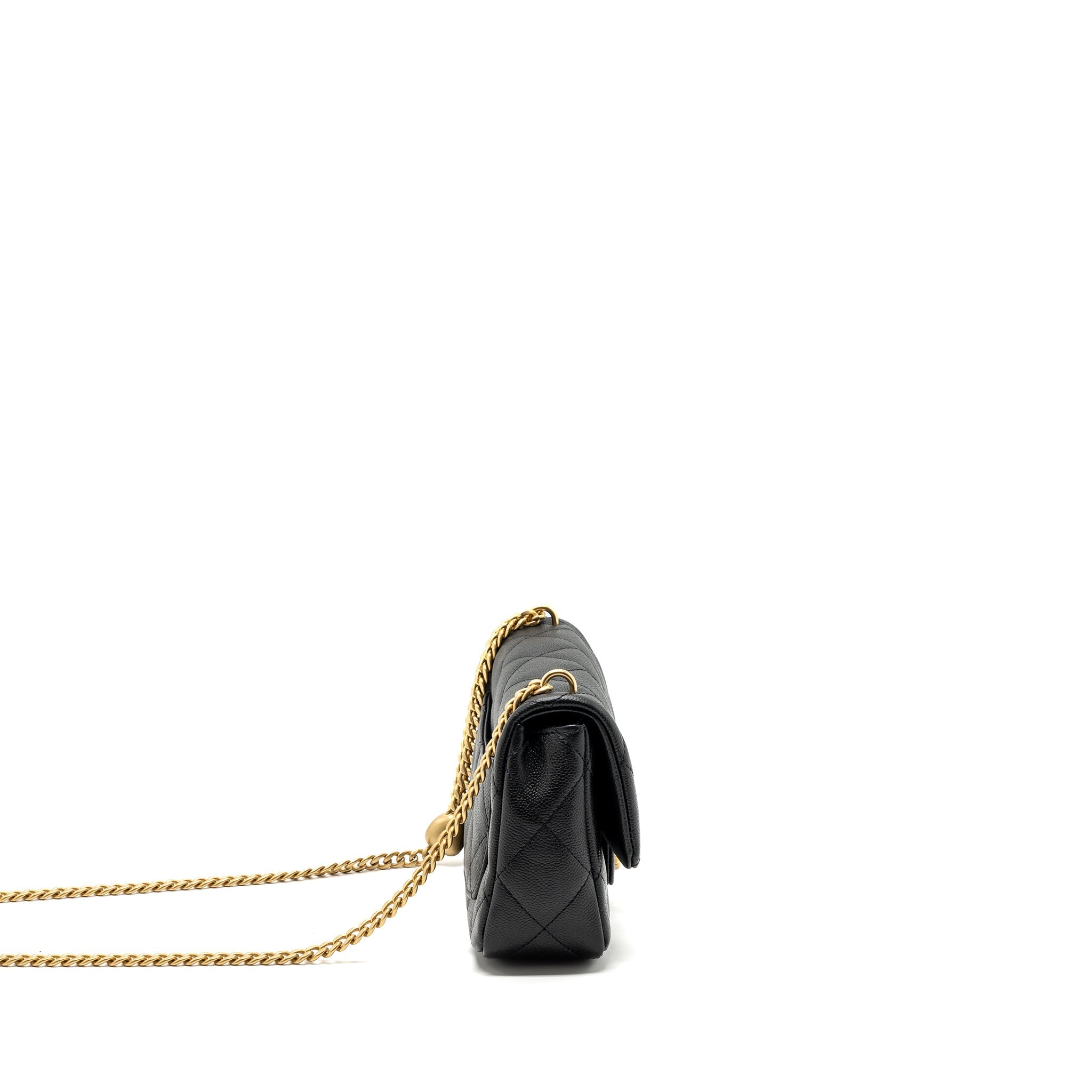 Chanel 23p Coco Love Flap Bag Caviar Black (microchip)