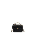 Chanel 22S Letter Top Handle Small Vanity Case Caviar Black Brushed  (Microchip)