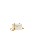 Chanel Letter/ CC Logo Chain Long Vanity Case Lambskin White  (Microchip)