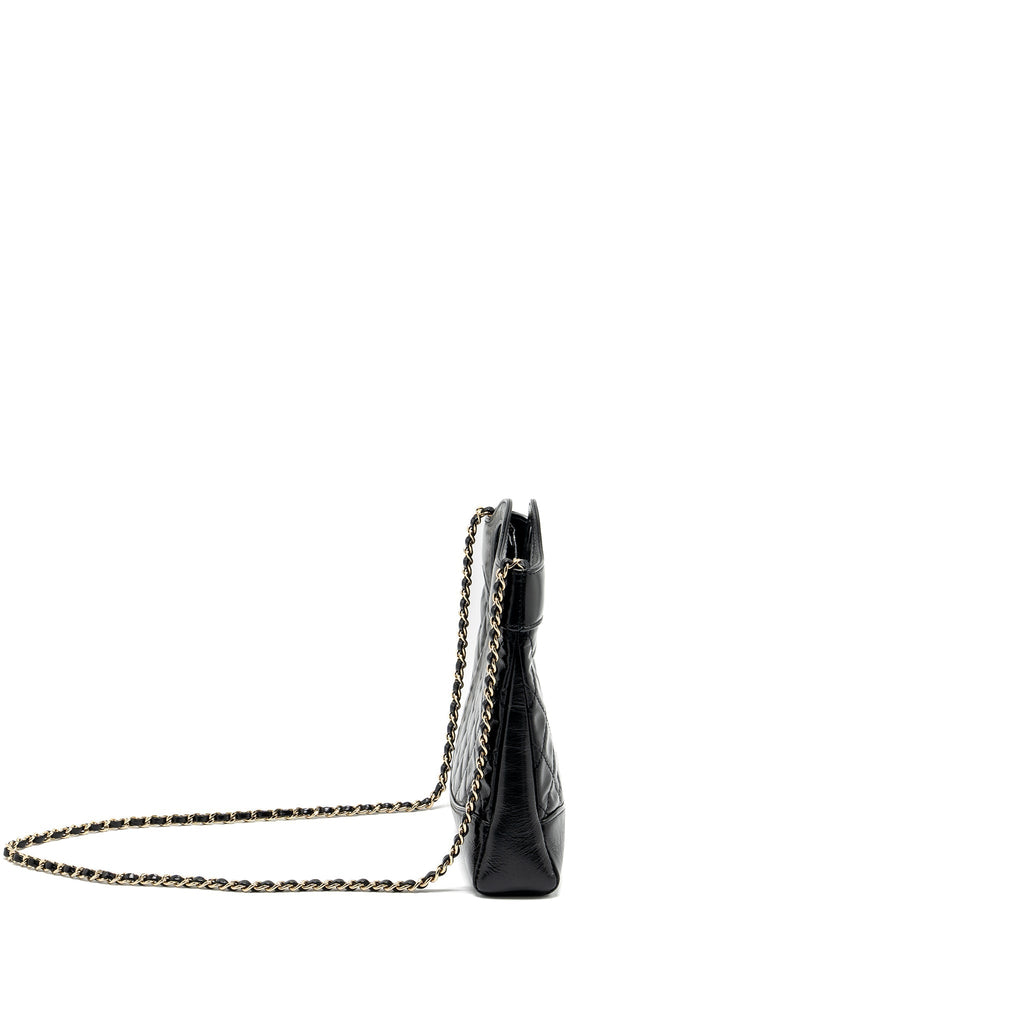 Chanel mini 31 bag shiny calfskin black L (microchip)
