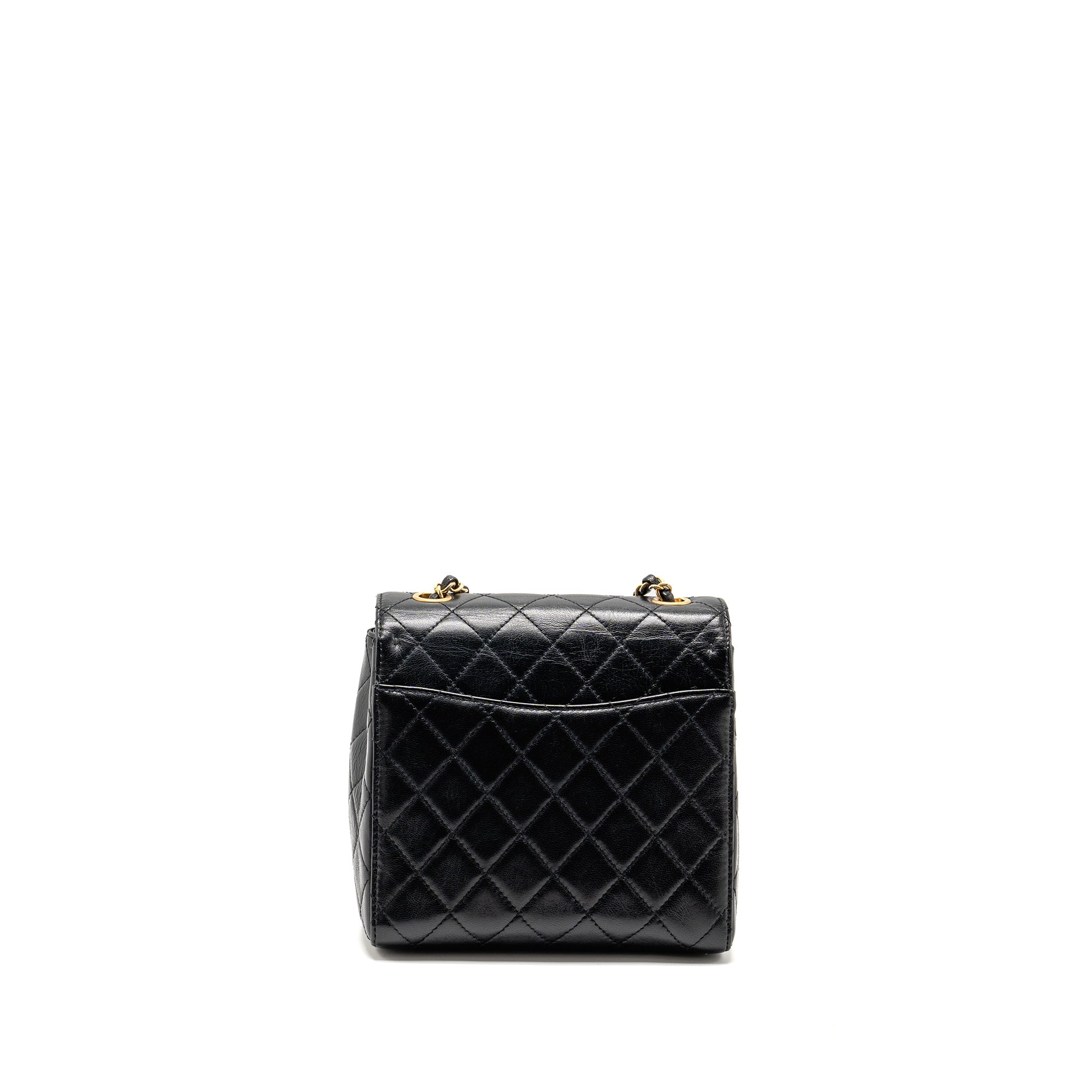 Chanel Retro Classic New Square Large Flap Bag Goatskin Black  (Microchip)