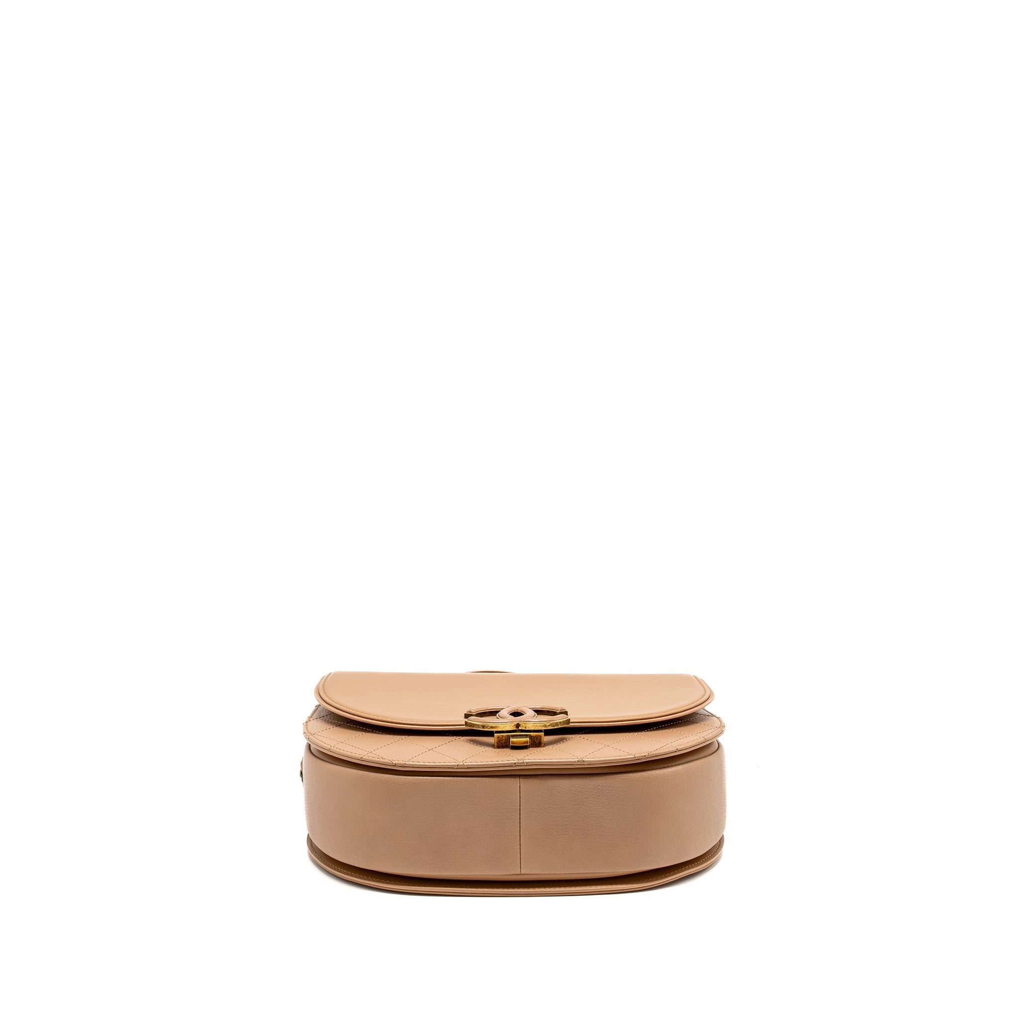 Chanel Coco Curve Flap Bag Calfskin Beige