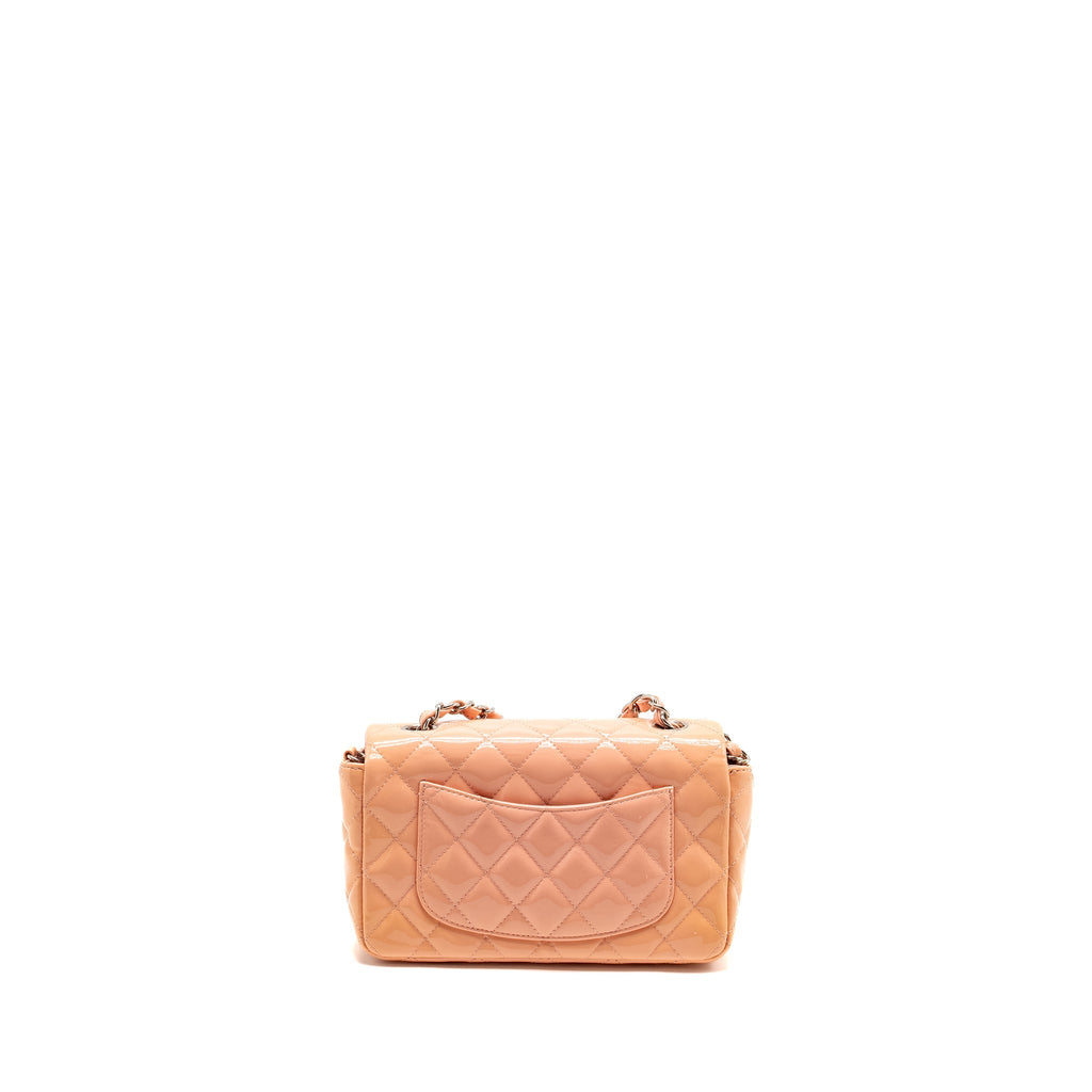 Chanel Mini Rectangular Flap Bag Patent Pink