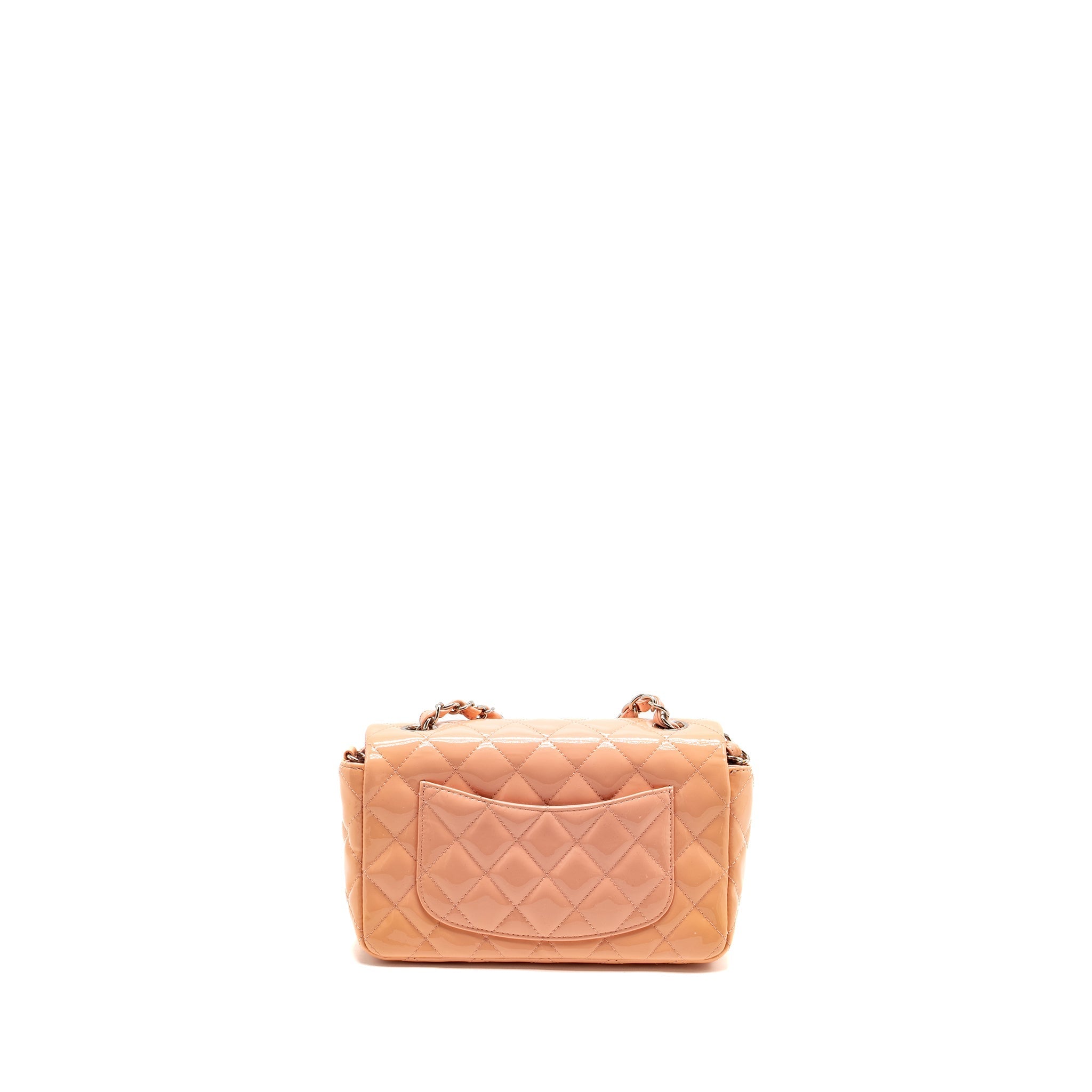 Chanel Mini Rectangular Flap Bag Patent Pink