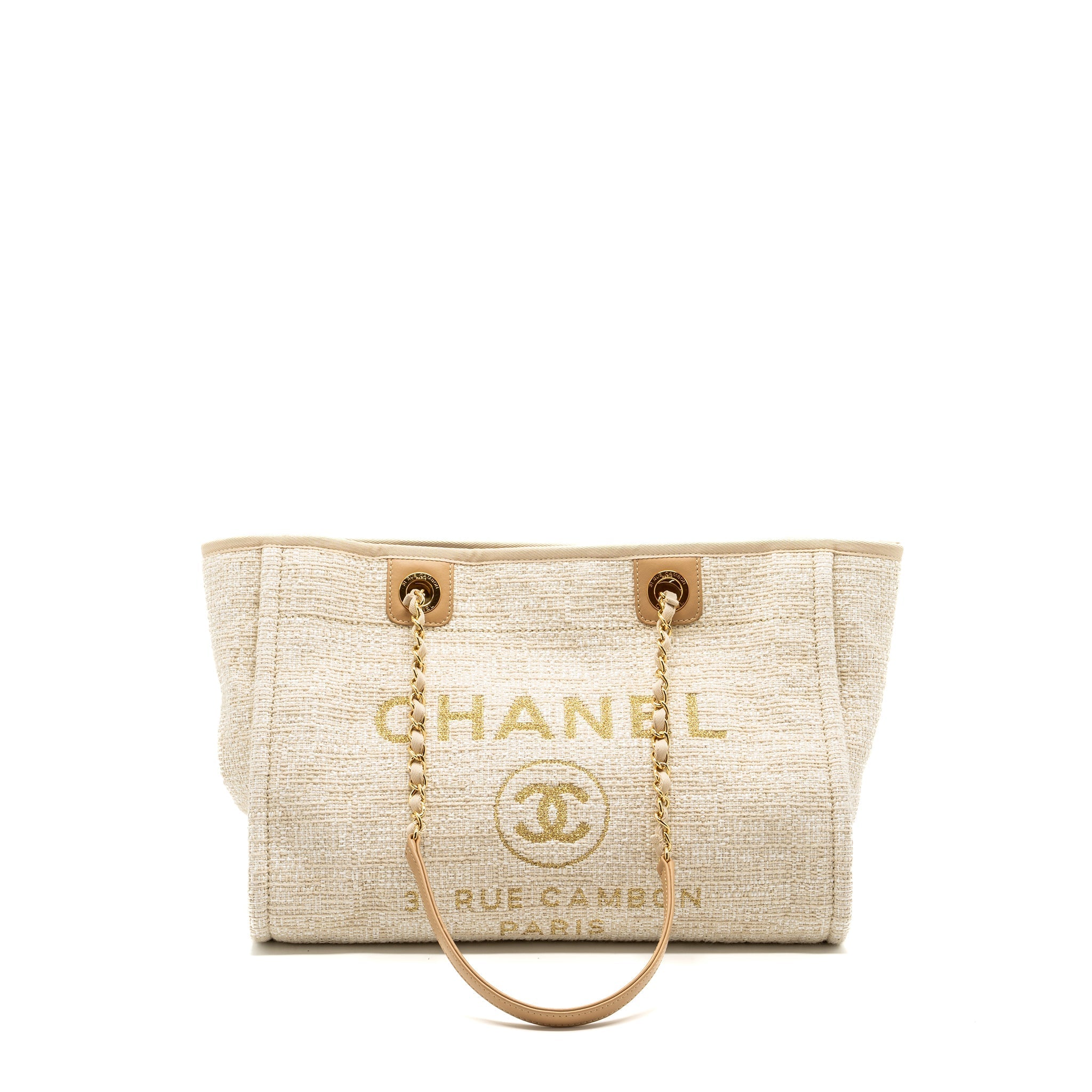 Chanel Deauville bag canvas/ leather Light Beige