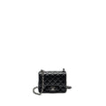 Chanel mini square Flap bag lambskin black