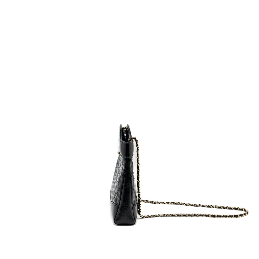 Chanel mini 31 bag shiny calfskin black L (microchip)