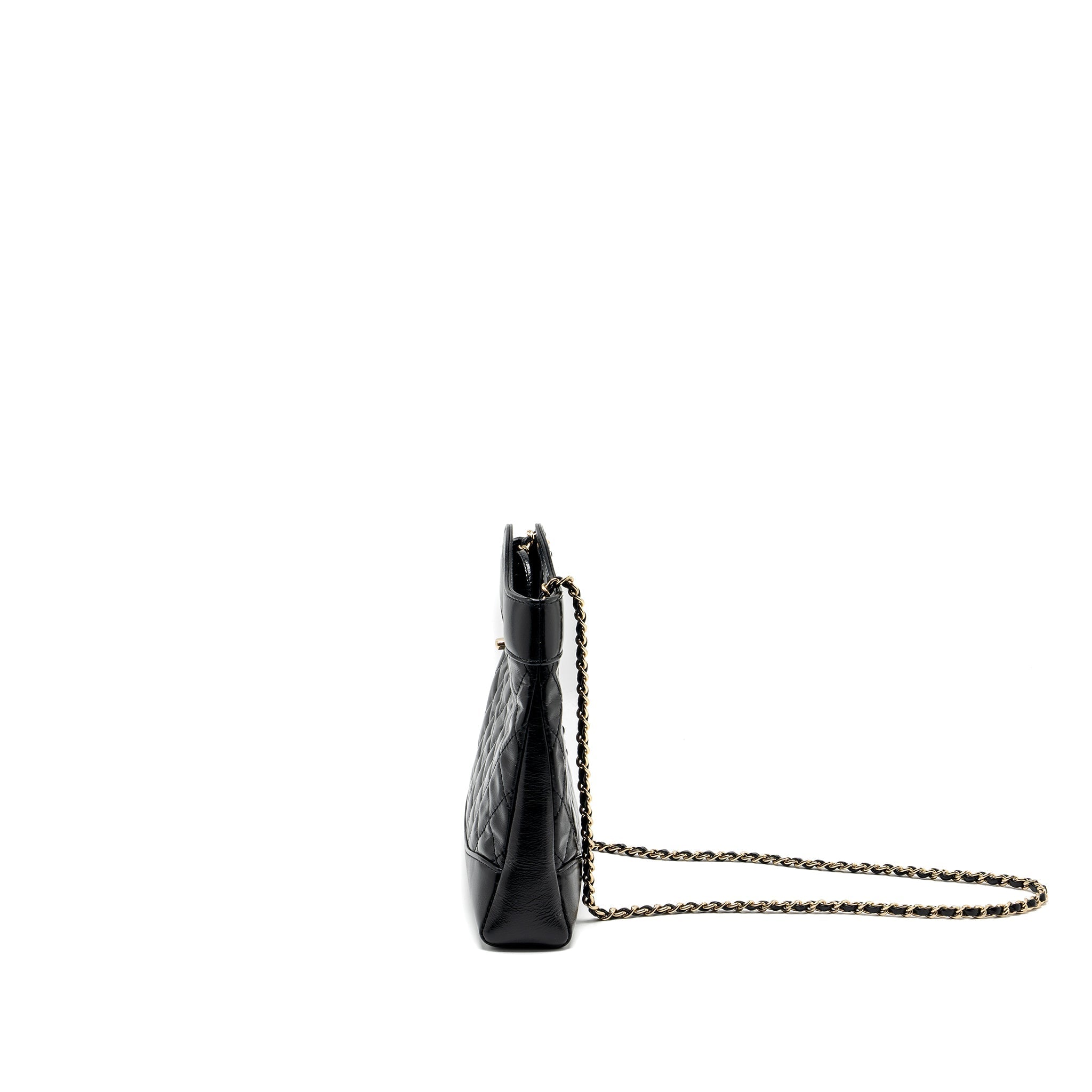 Chanel mini 31 bag shiny calfskin black L (microchip)