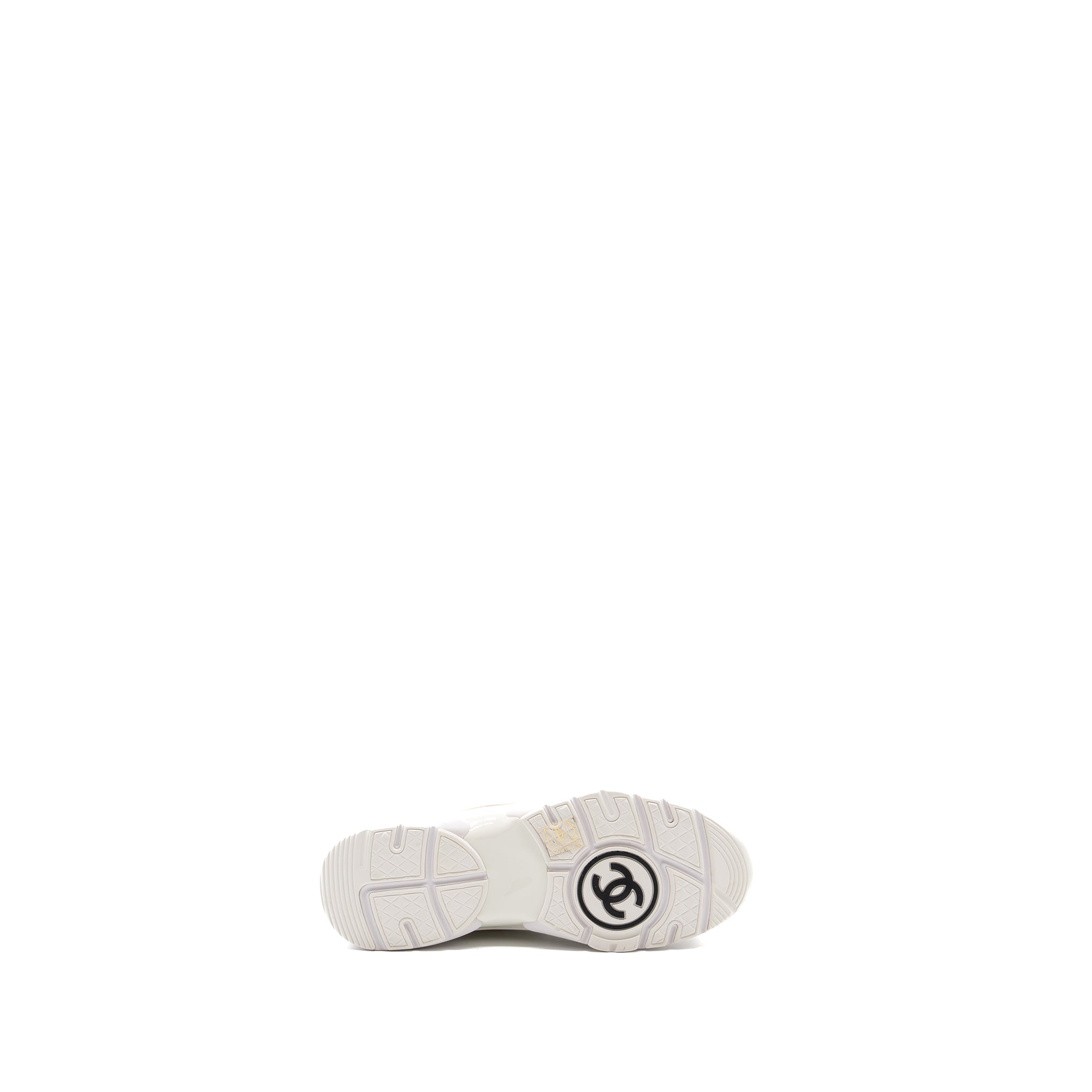 Chanel size 37 CC logo trainer white