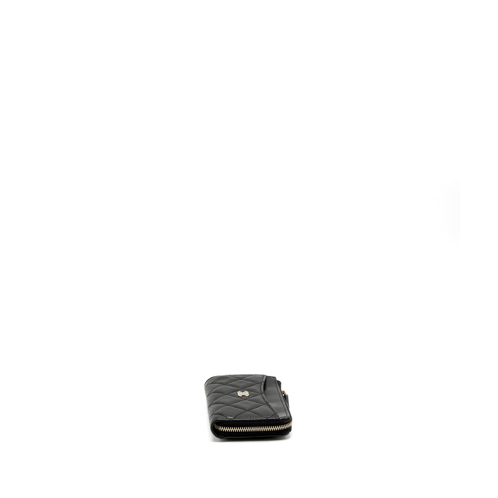 Chanel L Zip Wallet Caviar Black L (Microchip)