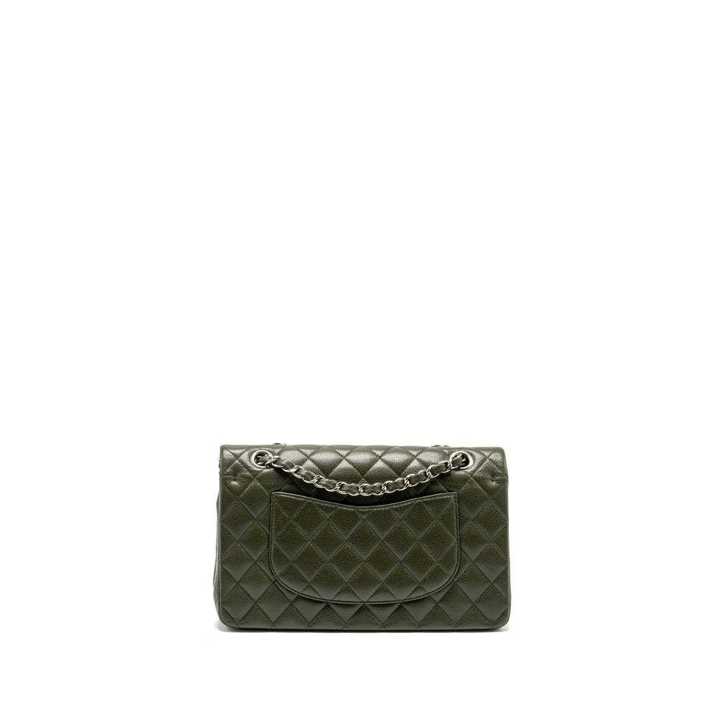 Chanel Medium Classic Double Flap Bag Caviar Olive Green