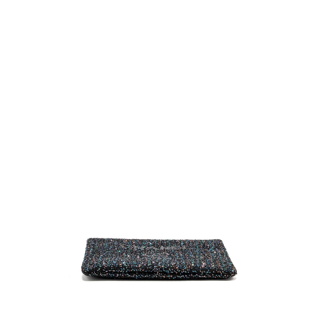 Chanel 20A Deauville Pouch Sequins/Calfskin Black/Multicolour