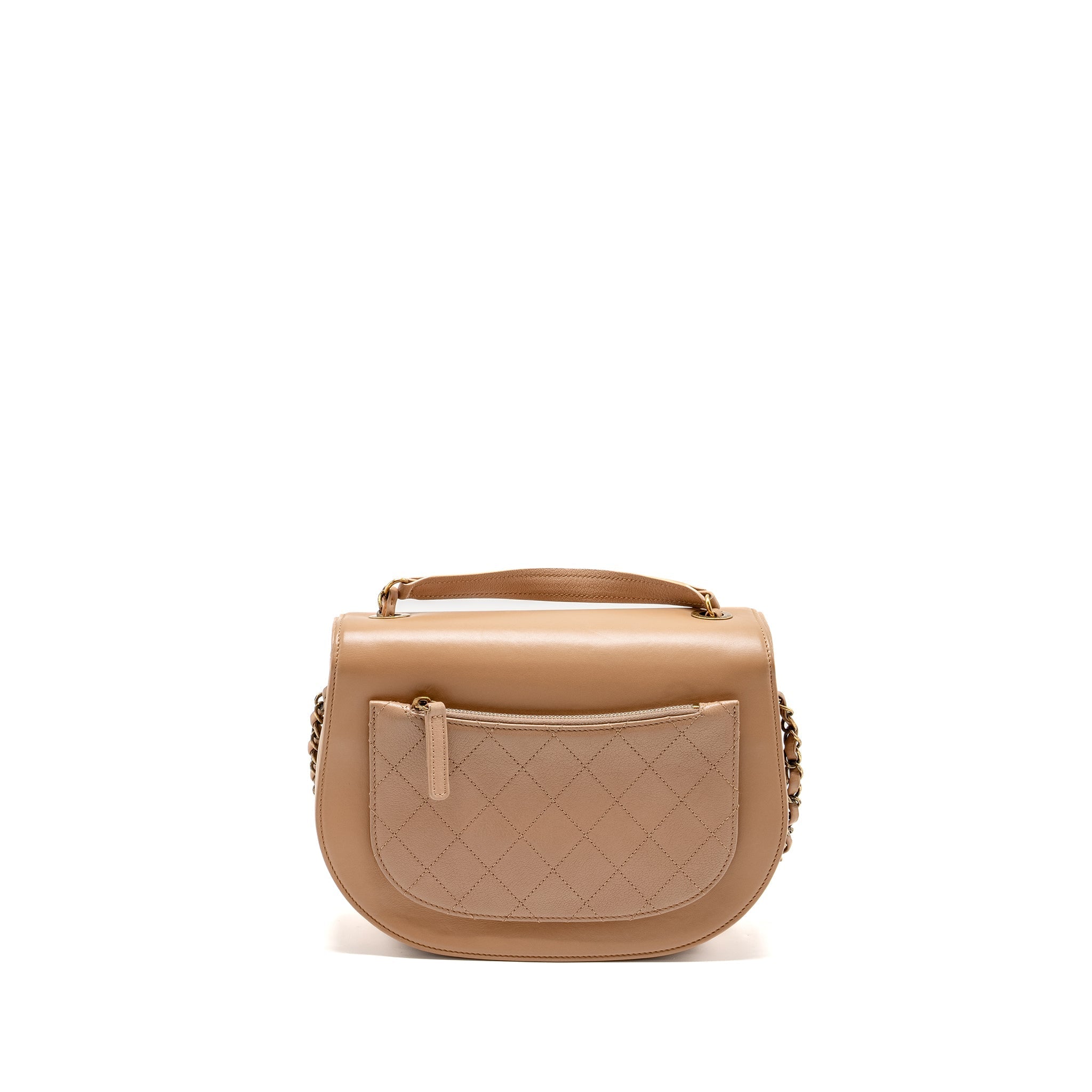 Chanel Coco Curve Flap Bag Calfskin Beige
