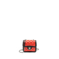 Chanel Tricolor Mini Graphic Flap Bag Lambskin Red/Black/White