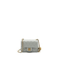 Chanel 23C pearl crush mini square flap bag lambskin grey  (microchip)