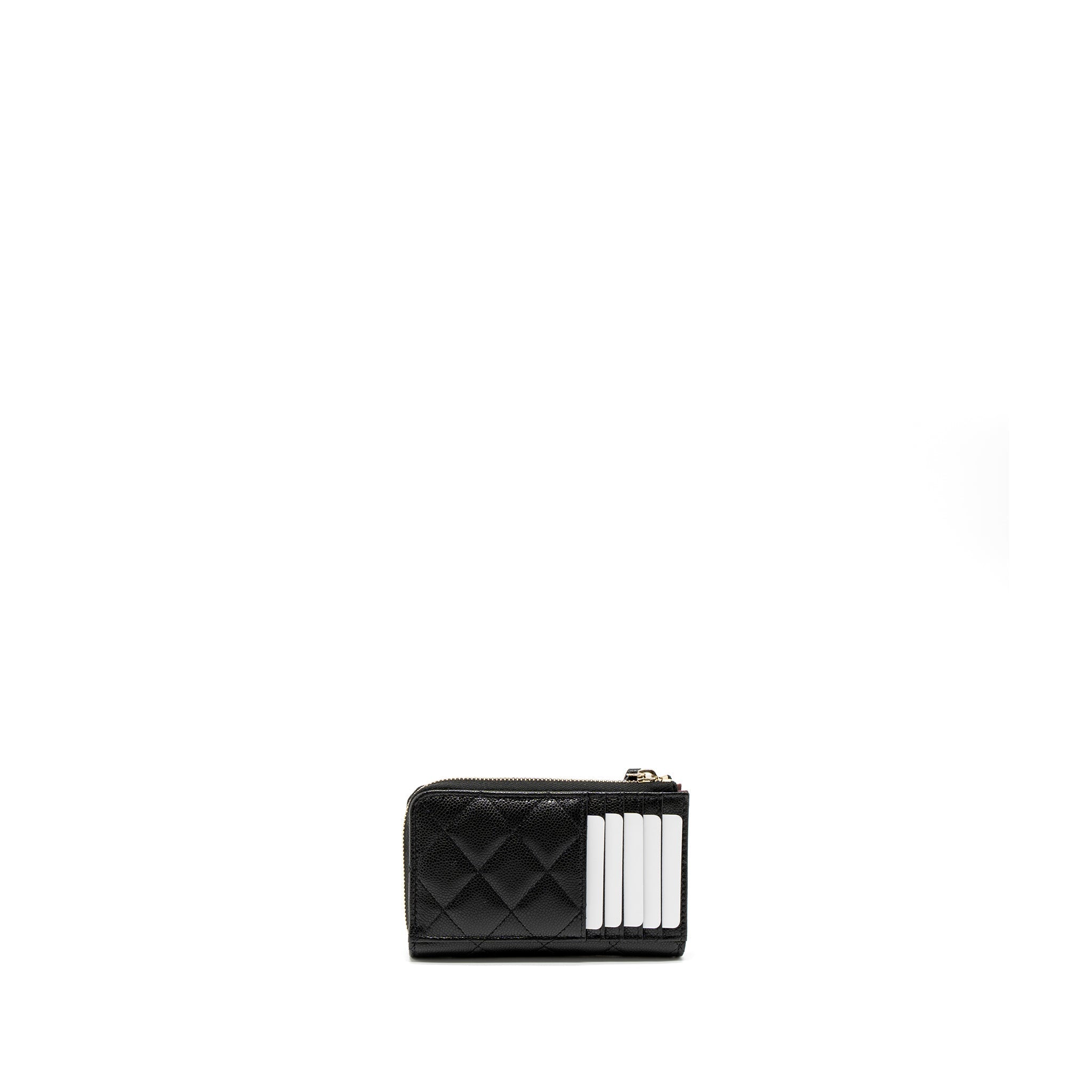 Chanel L Zip Wallet Caviar Black L (Microchip)